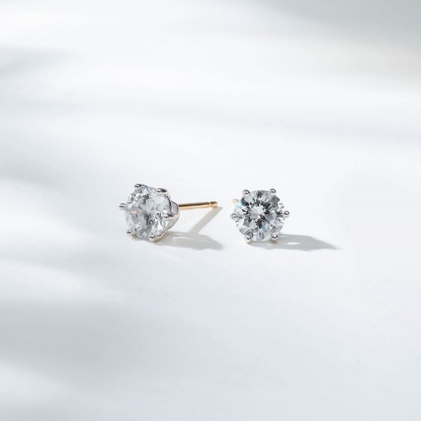 1캐럿 랩 다이아몬드 귀걸이 6프롱 요약정보 및 구매